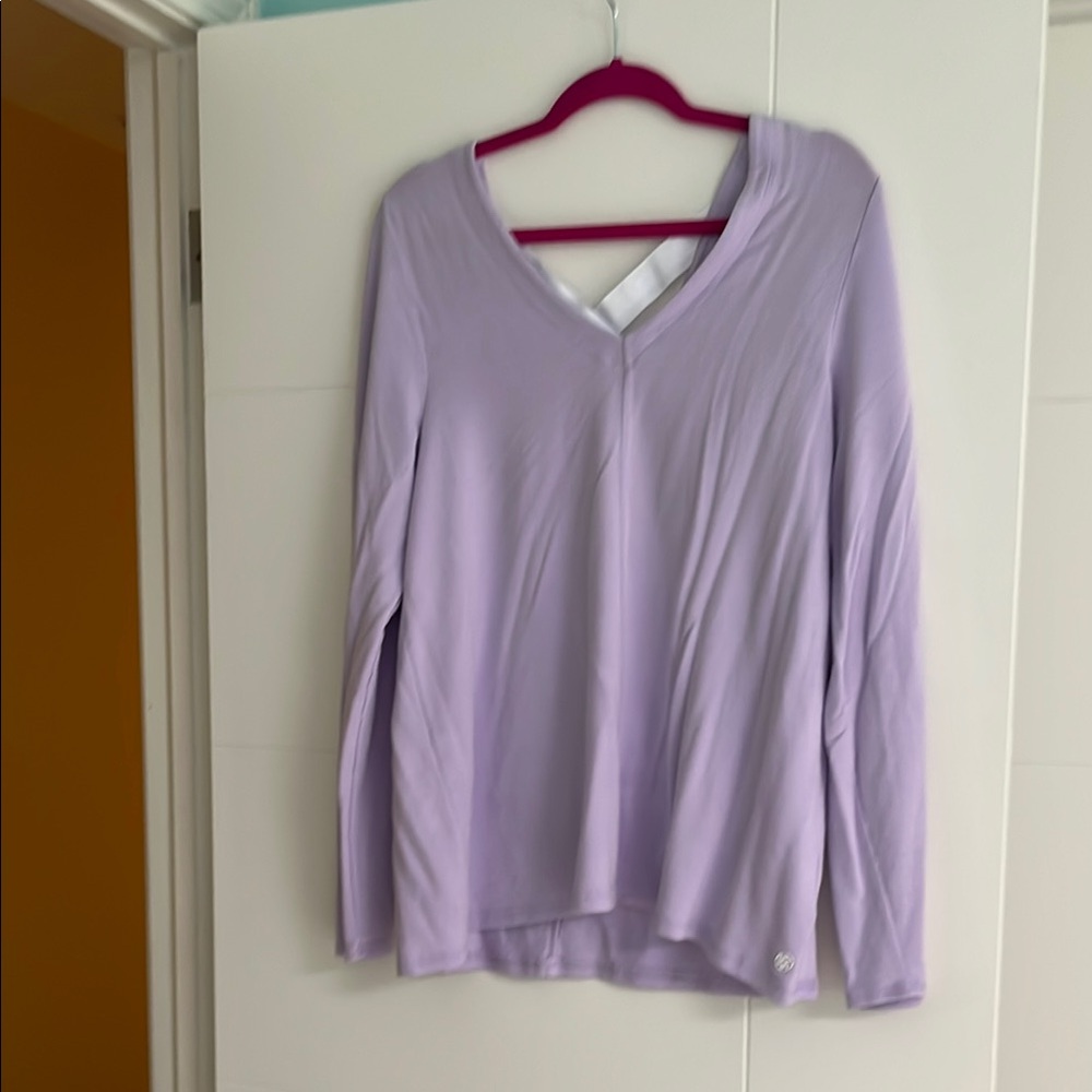 Lavender V-Neck Long Sleeve Lilly Pulitzer Top